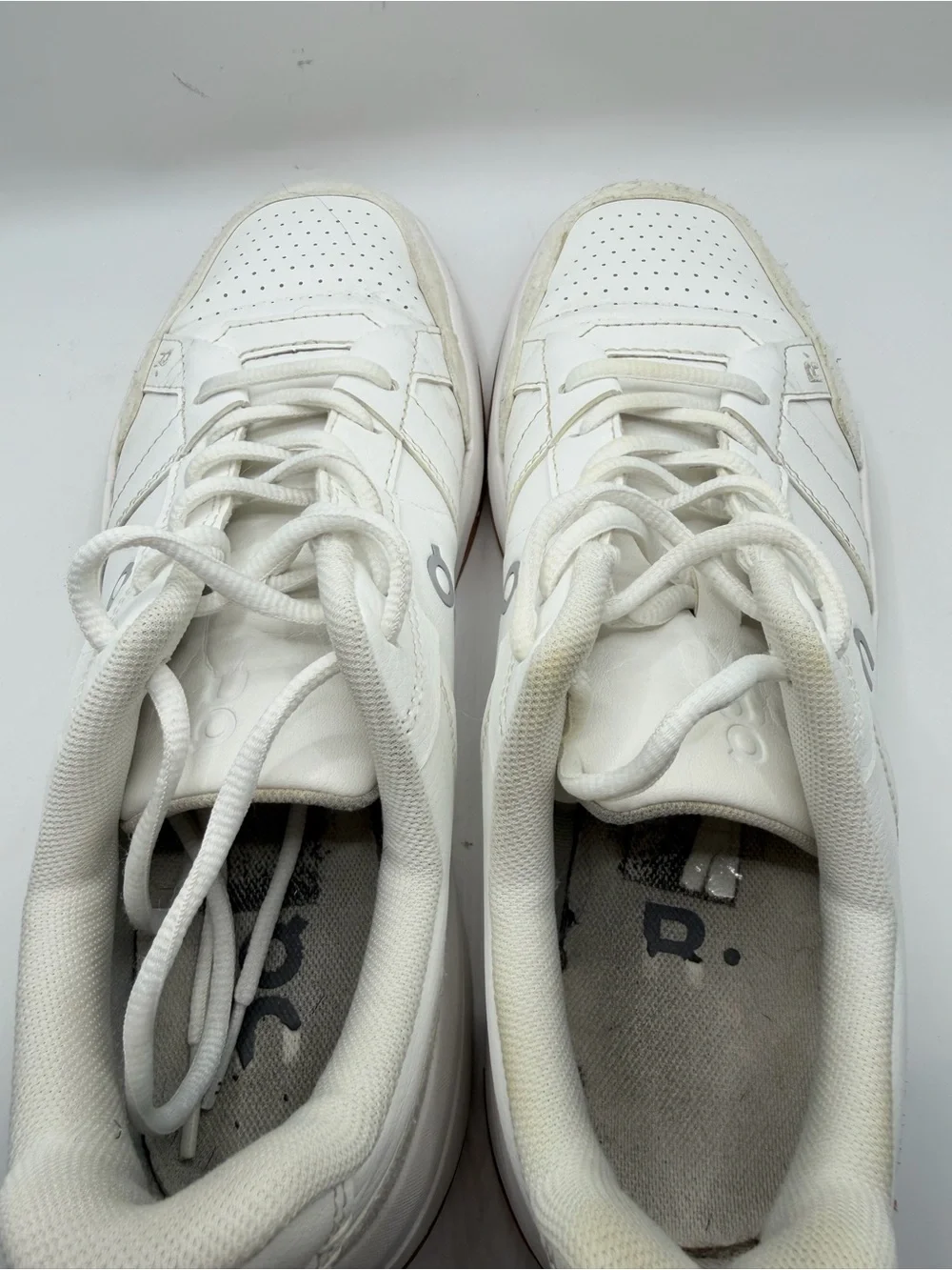 On Running Women's White and Gum-Soled Low-Top Sneakers